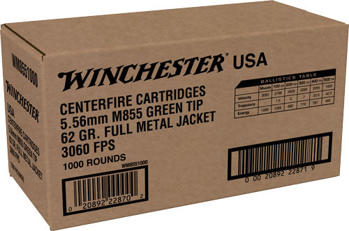 TIP 1000RD CASE LOTWINCHESTER USA 5.56X45 GREEN