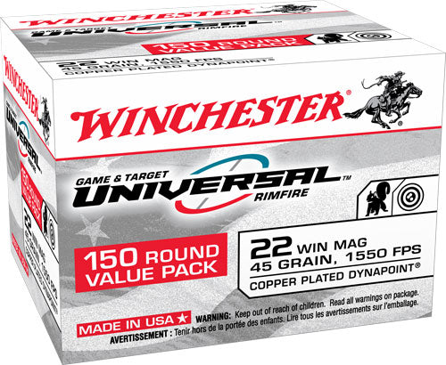 45GR 1550FPS 150RD 10BX/CSWINCHESTER DYNAPOINT 22WMR