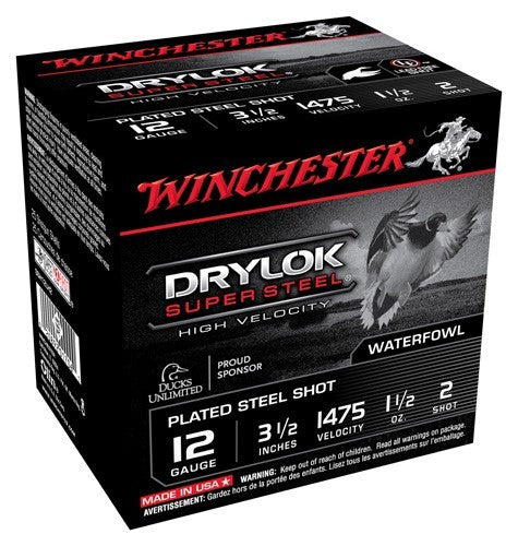 1-1/2OZ #2 1475FPS 25RD 10BX/CWINCHESTER DRYLOK 12GA 3.5"