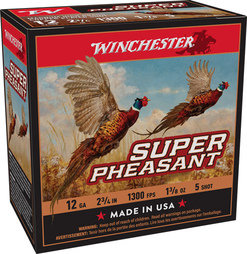 1-3/8OZ #5 1300FPS 25RD 10BX/CWINCHESTER SUPER PHEASANT 12GA