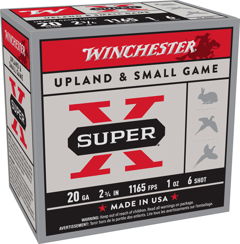 1OZ #6 1165FPS 250RD CASE LOTWINCHESTER SUPER-X 20GA 2.75"