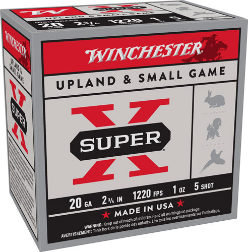 1OZ #5 1220FPS 25RD 10BX/CSWINCHESTER SUPER-X 20GA 2.75"