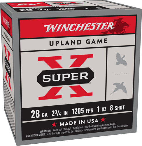 1OZ #8 1205FPS 25RD 10BX/CSWINCHESTER SUPER-X 28GA 2.75"