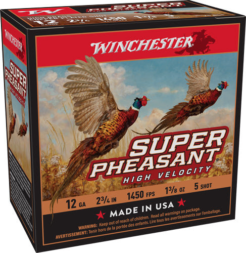 1-3/8OZ #5 1450FPS 25RD 10BX/CWINCHESTER SUPER PHEASANT 12GA