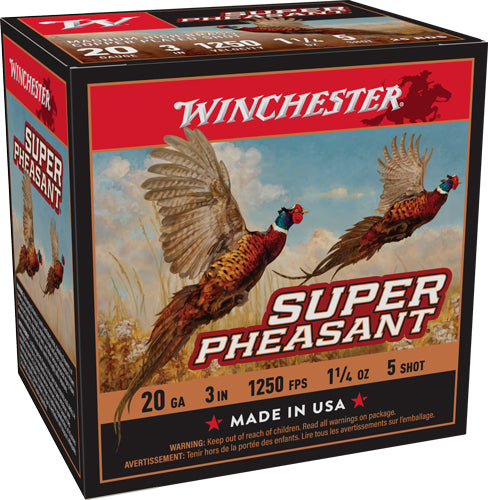 1-1/4OZ #5 1250FPS 25RD 10BX/CWINCHESTER SUPER PHEASANT 20GA