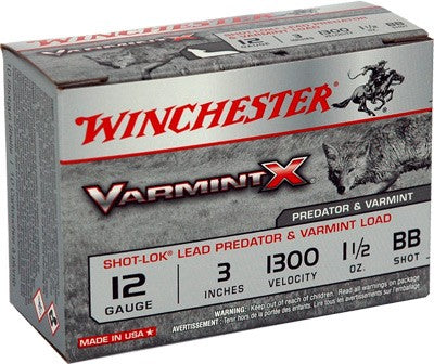 1-1/2OZ #BB 10RD 10BX/CSWINCHESTER VARMINT-X 12GA 3"