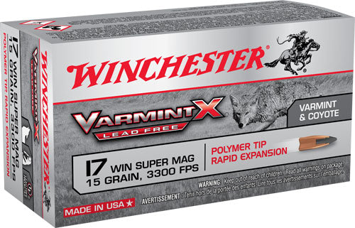 15GR LEAD FREE 50RD 10BX/CSWINCHESTER VARMINT X 17 WSM