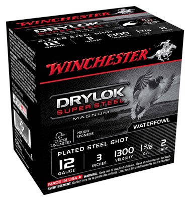 1-3/8OZ #2 25RD 10BX/CSWINCHESTER DRYLOK 12GA 3"