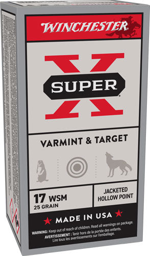 25GR JHP 50RD 10BX/CSWINCHESTER SUPER-X 17 WSM