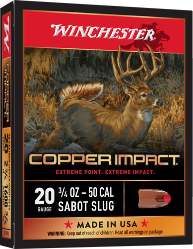 2.75" 3/4OZ SABOT 5RD 20BX/CSWINCHESTER COPPER IMPACT 20GA