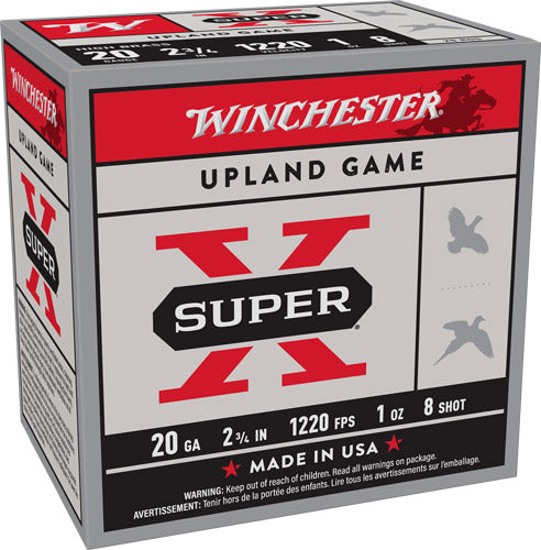 1OZ #8 1220FPS 25RD 10BX/CS WINCHESTER SUPER-X 20GA 2.75"