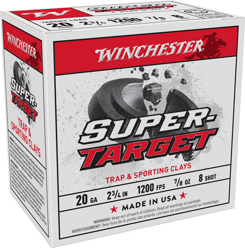 2.75" 7/8OZ #8 250RD CASEWINCHESTER SUPER TARGET 20GA