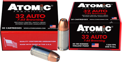 10BX/CS ATOMIC 32 ACP +P 60GR JHP  (20 Round Box)