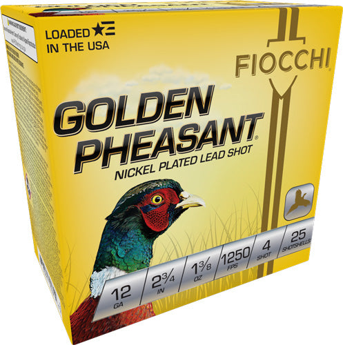 2.75" 1-1/4OZ #4 25RD 10BX/CSFIOCCHI GOLDEN PHEASANT 12GA