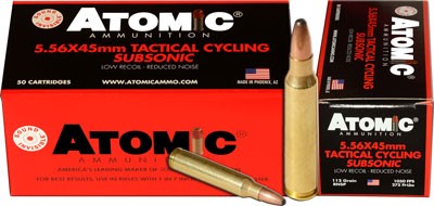 RNSP 10BX/CS ATOMIC 5.56X45 112GR SUBSONIC  (50 Round Box)