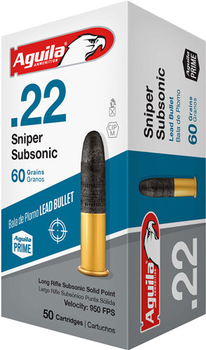 60GR LEAD-RN 1000RD CASE LOTAGUILA SNIPER SUBSONIC 22LR