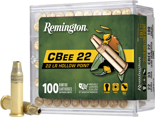 LOW-VEL 100RD 50BX/CSREMINGTON C-BEE 22LR 33GR HP