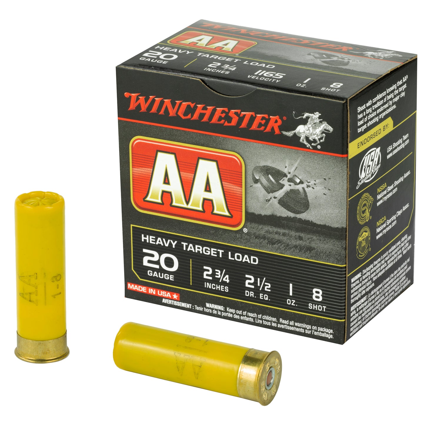 Win Aa Hvy Trgt 20ga 2.75" #8 25/250