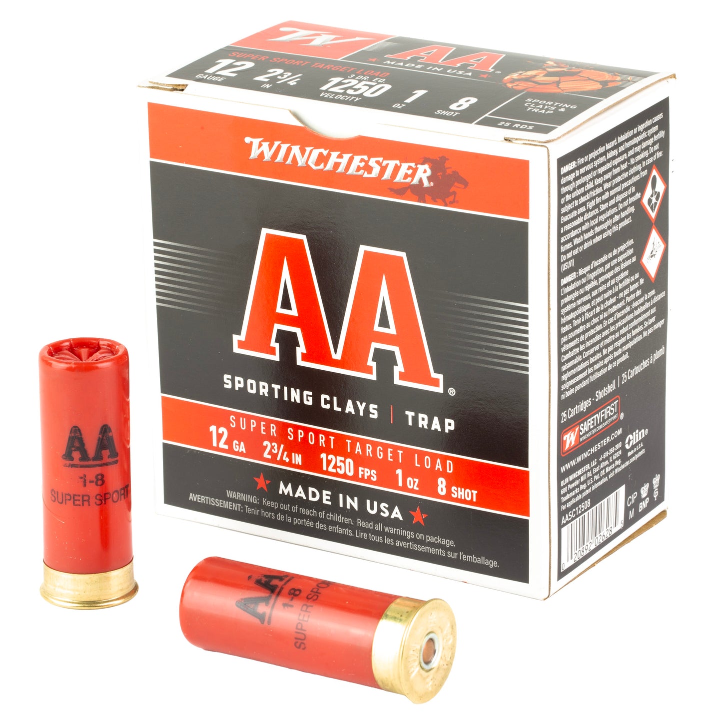 Winchester AA 12ga Super Sport 2-3/4" #8 25/250