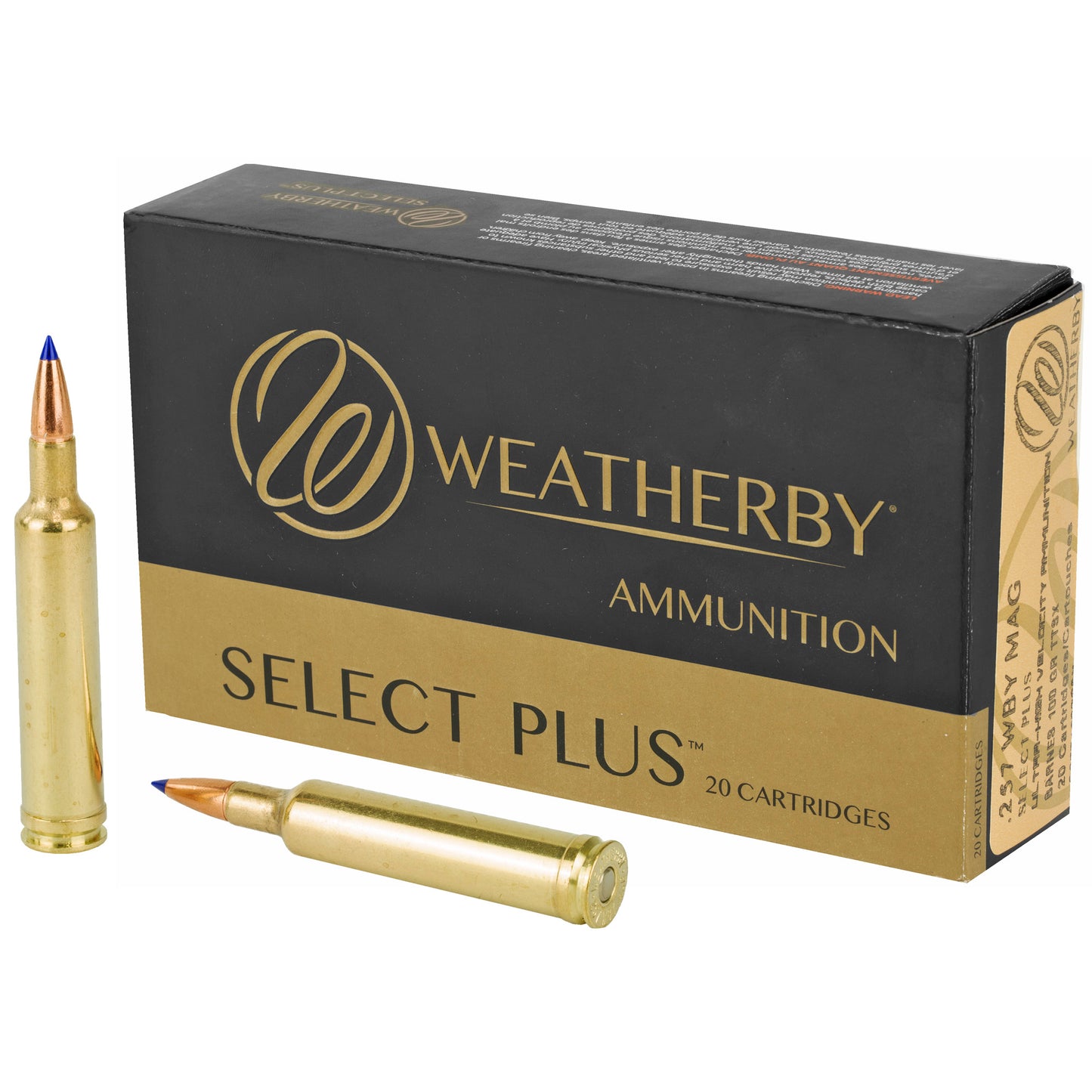 Weatherby, Select Plus, 257 Weatherby Magnum, 100 Grain, Tipped Triple Shock X Bullet  (20 Round Box)