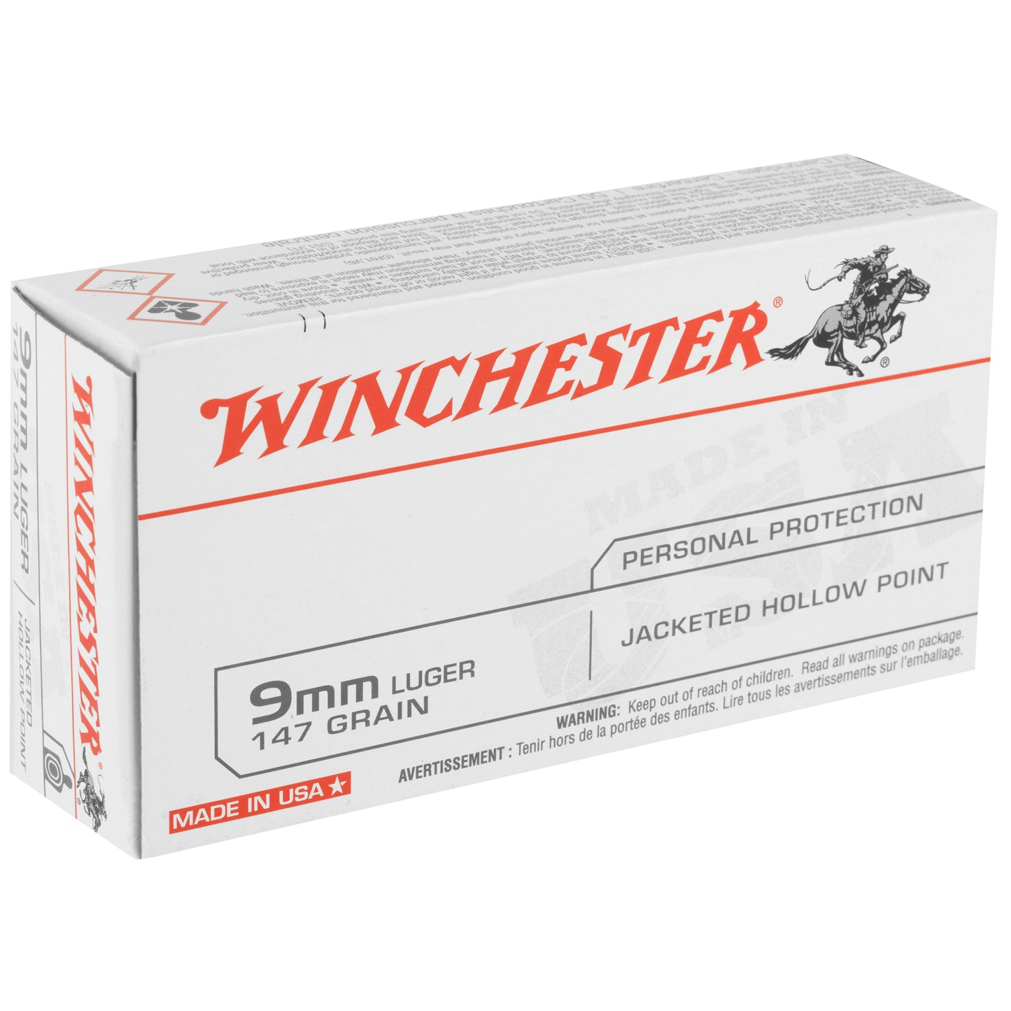 Winchester USA 9mm 147 Grain |JHP|  (50 Round Box)