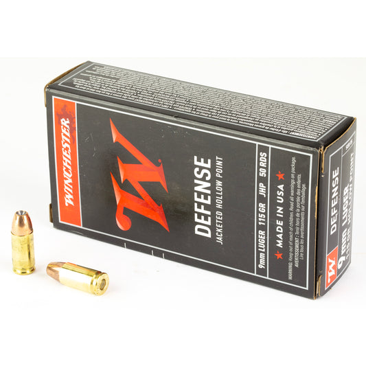 Winchester, USA, 9mm, 115 Grain | JHP |  (50 Round Box)