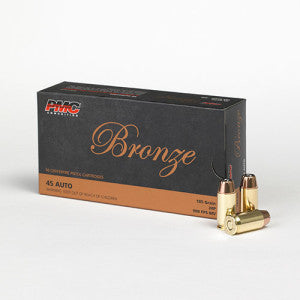 PMC Bronze .45 ACP Handgun Ammo - 185 Grain | JHP (50 Round Box)