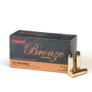 PMC Bronze .357 Magnum Handgun Ammo - 158 Grain | JSP (50 Round Box)