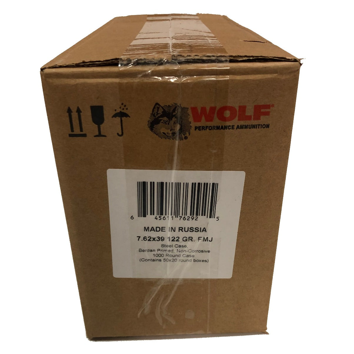 Wolf Steel Case 7.62x39mm Rifle Ammo - 122 Grain | FMJ | 1000rd Case