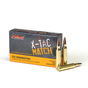 PMC X-TAC Match .223 Remington Rifle Ammo - 77 Grain | OTM