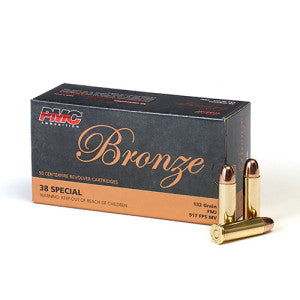 PMC Bronze .38 Special Handgun Ammo - 132 Grain | FMJ (50 Round Box)