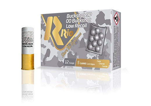 Rio Royal Buck 9P 12ga Buckshot 2.75 inch Shotgun Shells - 00Buck | 1345 fps |  (250 Round Case)