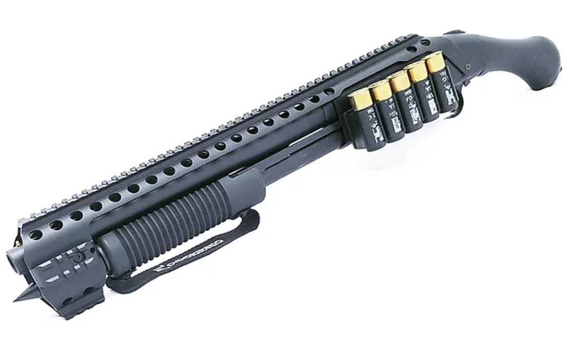 Black Aces Tactical Rail Kit - Black | Quad Rail | Side Shell Holder | Fits Mossberg Shockwave