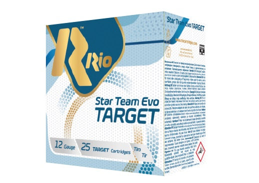 Rio Star Team Target 24 Light 12ga 2.75 inch Shotgun Shells Low Recoil - #7.5 | 7/8 oz. | 1200 fps |  (25 Round Box)