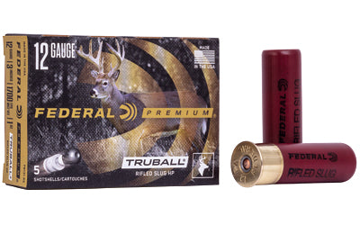 Federal, Premium, Vital Shok, 20 or 12 Gauge 3", TruBall Slug, Hollow Point, 1oz  (5 Round Box)