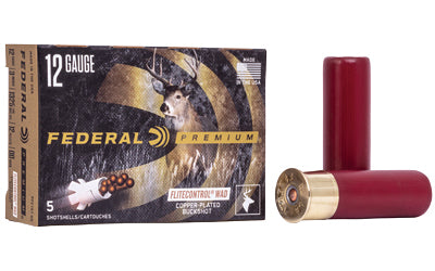 Federal, Premium, FLITECONTROL WAD, 12 Gauge 3", 00 Buck, Buckshot, 12 Pellets  (5 Round Box)