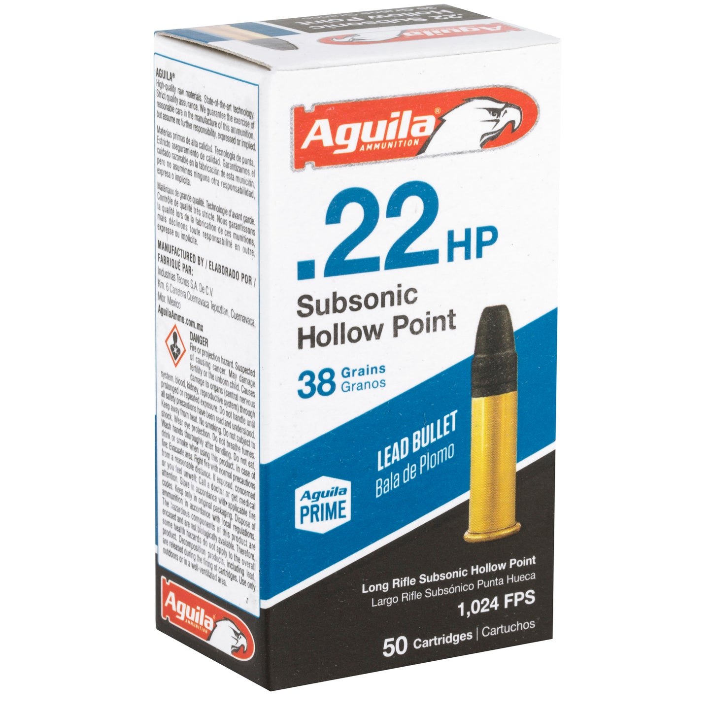 Aguila 22lr Sub Hv 38gr Hp 50/1000