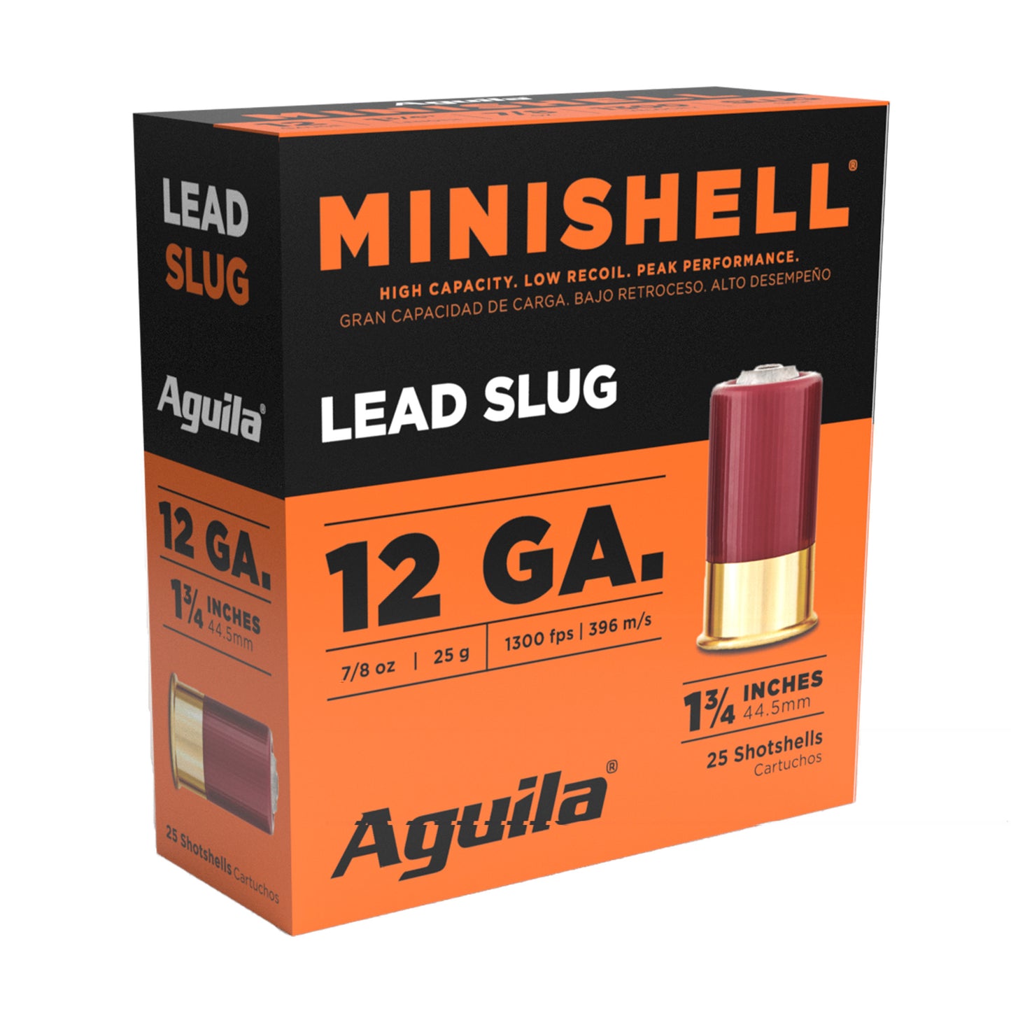 Aguila Ammunition, Minishell, 12 Gauge, 1.75", Slug  (25 Round Box)