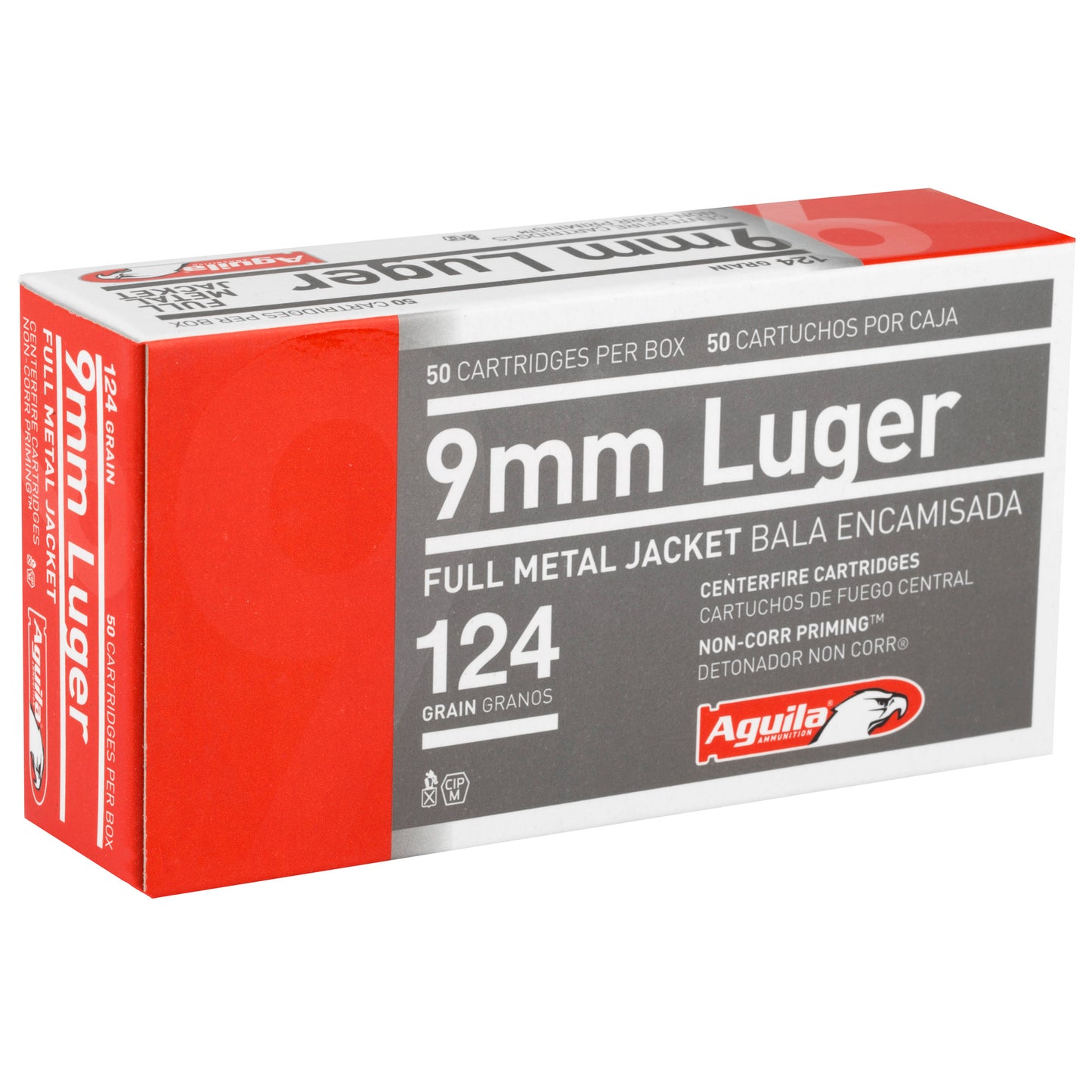 Aguila, 9mm, 124 Grain | FMJ |  (50 Round Box)