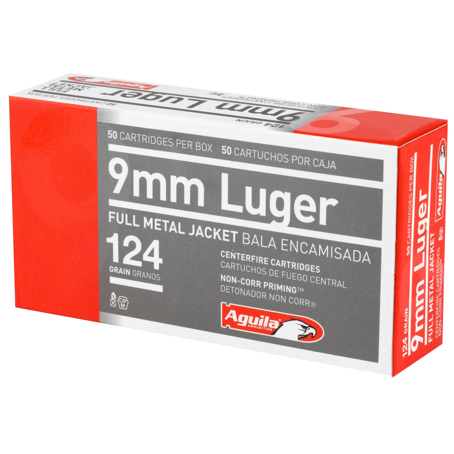 Aguila, 9mm, 124 Grain | FMJ |  (50 Round Box)