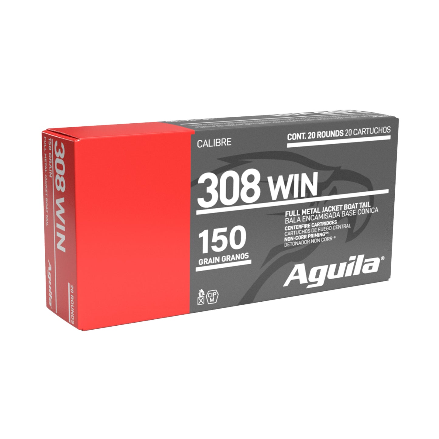 Aguila 308 Winchester 150gr Full Metal Jacket Boat Tail 20Round Box