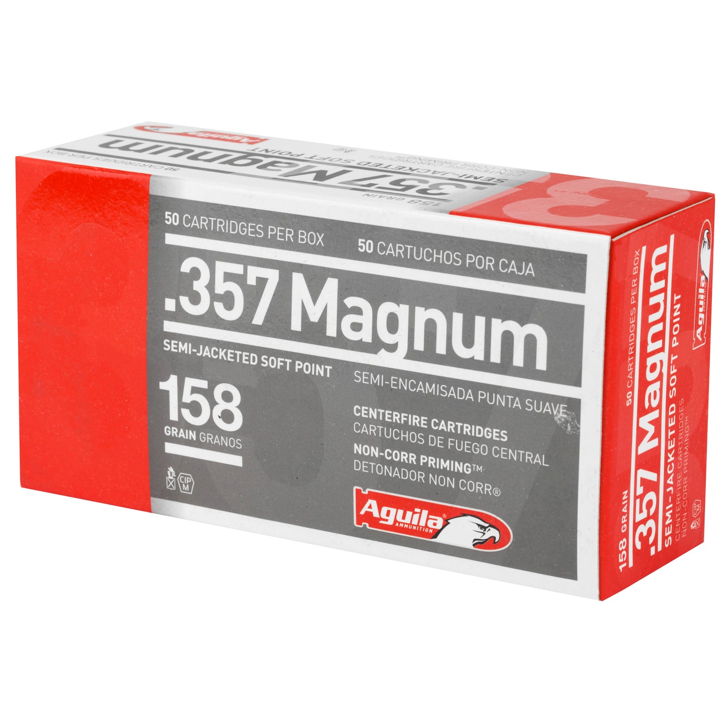 Aguila, .357 Magnum, 158 Grain | Semi Jacketed Soft Point, SJSP | 50 Rounds per Box