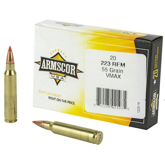 Armscor, 223 Rem, 55 Grain, V-Max, 20 Round Box