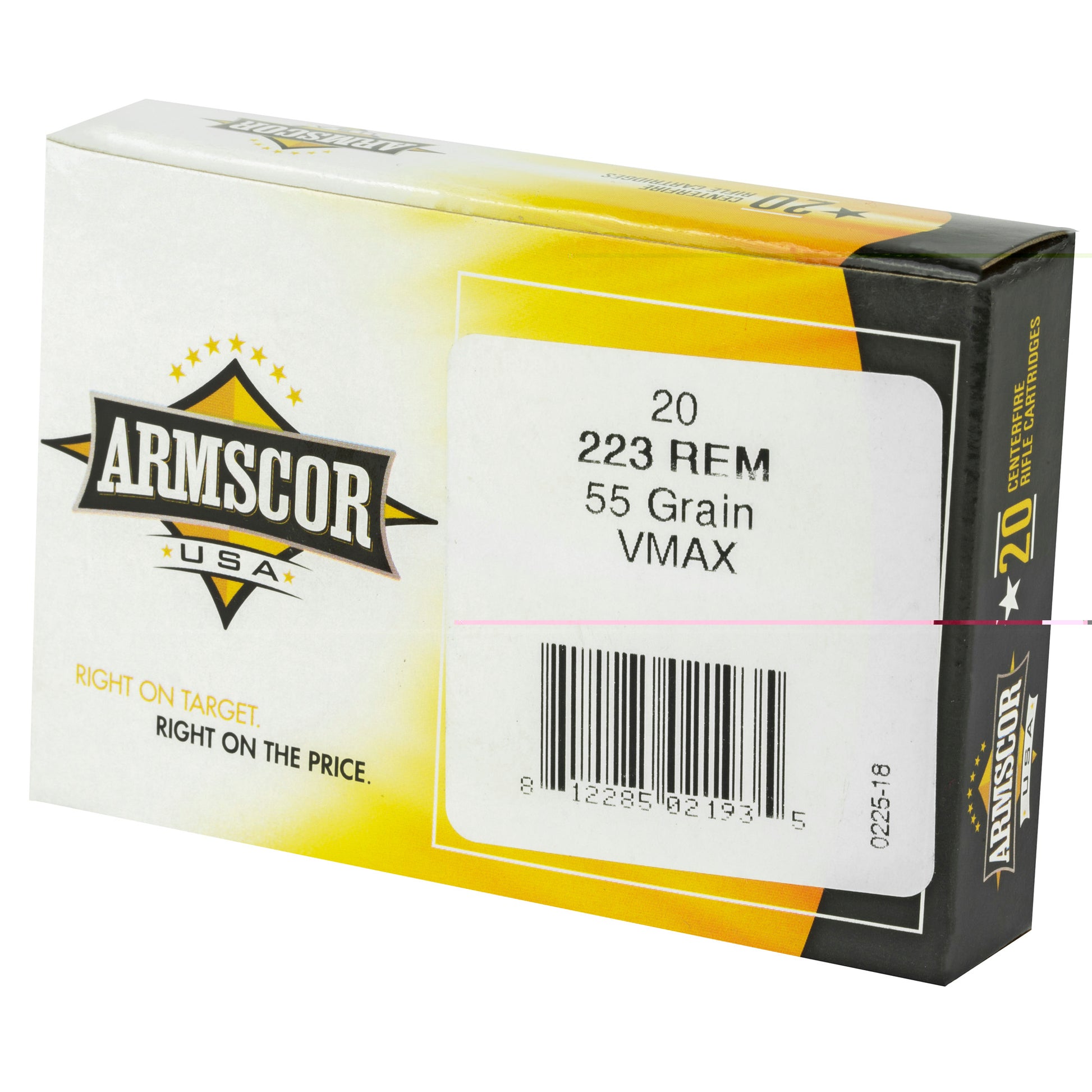 Armscor, 223 Rem, 55 Grain, V-Max, 20 Round Box