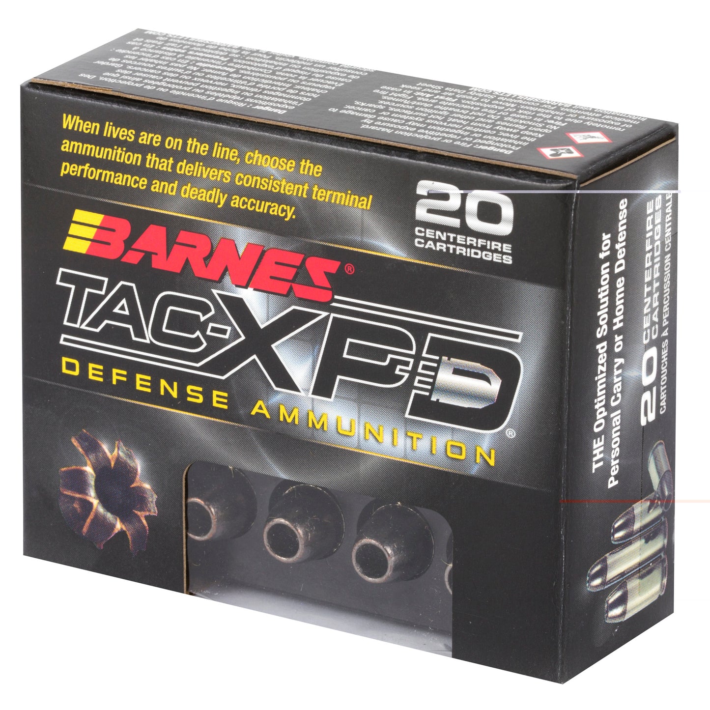 Barnes, TAC-XPD, 380ACP, 80 Grain, TAC-XP | HP | Lead Free  (20 Round Box)