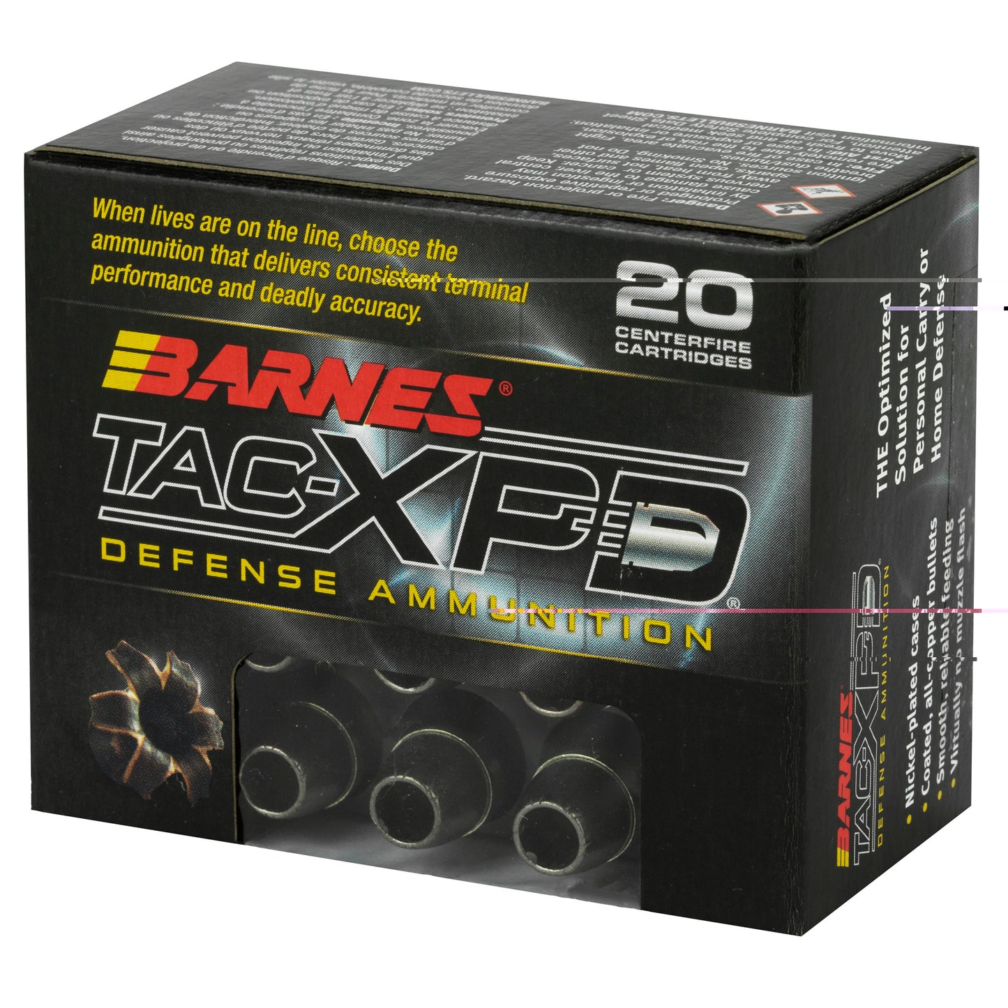 Barnes, TAC-XPD, 40S&W, 140 Grain, TAC-XP | HP | Lead Free  (20 Round Box)