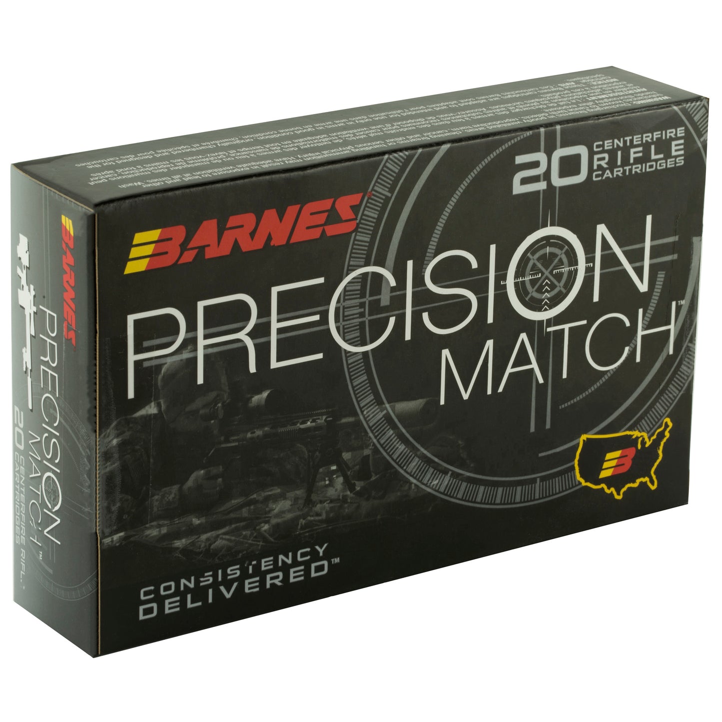 Barnes Precision Match 338 Lapua 300Gr (20 Round Box)