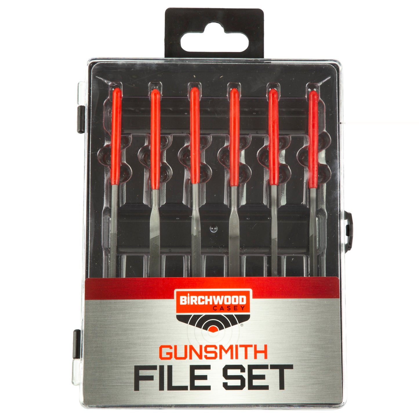 B/c Gunsmithing File Set 6pc Blk/rd