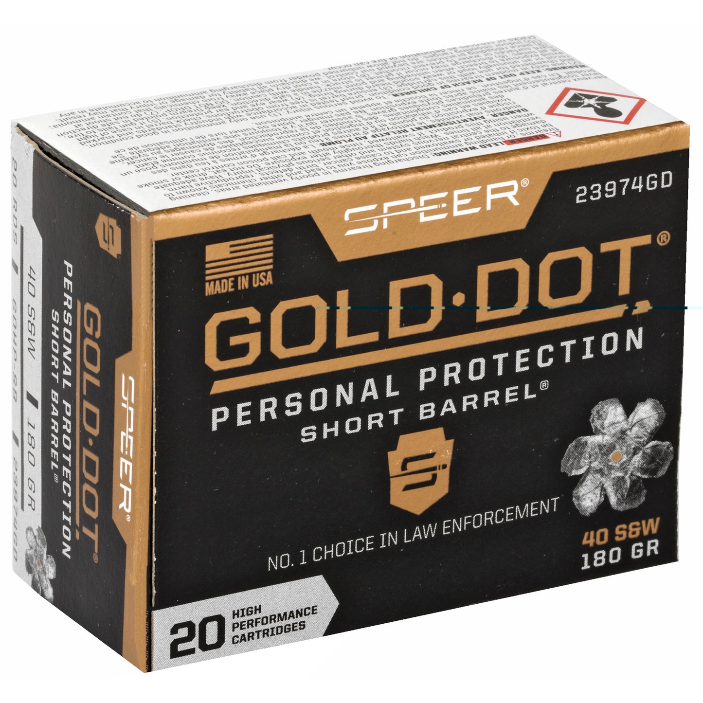 Spr Gold Dot 40sw 180gr Hp Sb 20/200