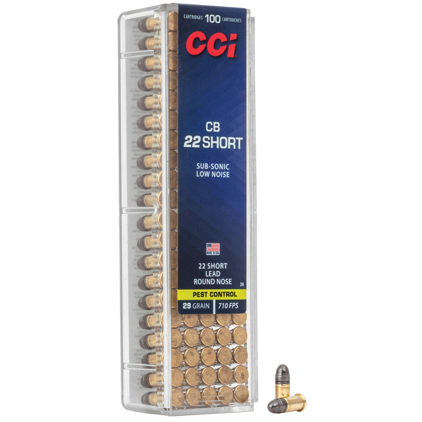 CCI 22 Short Conical Ball, 29 Grain (100 Round Box)